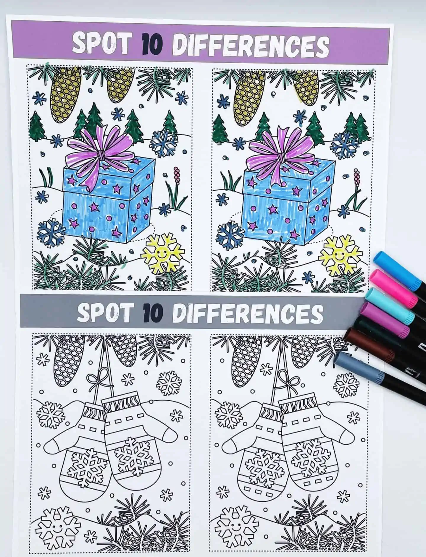 christmas spot the 10 differences