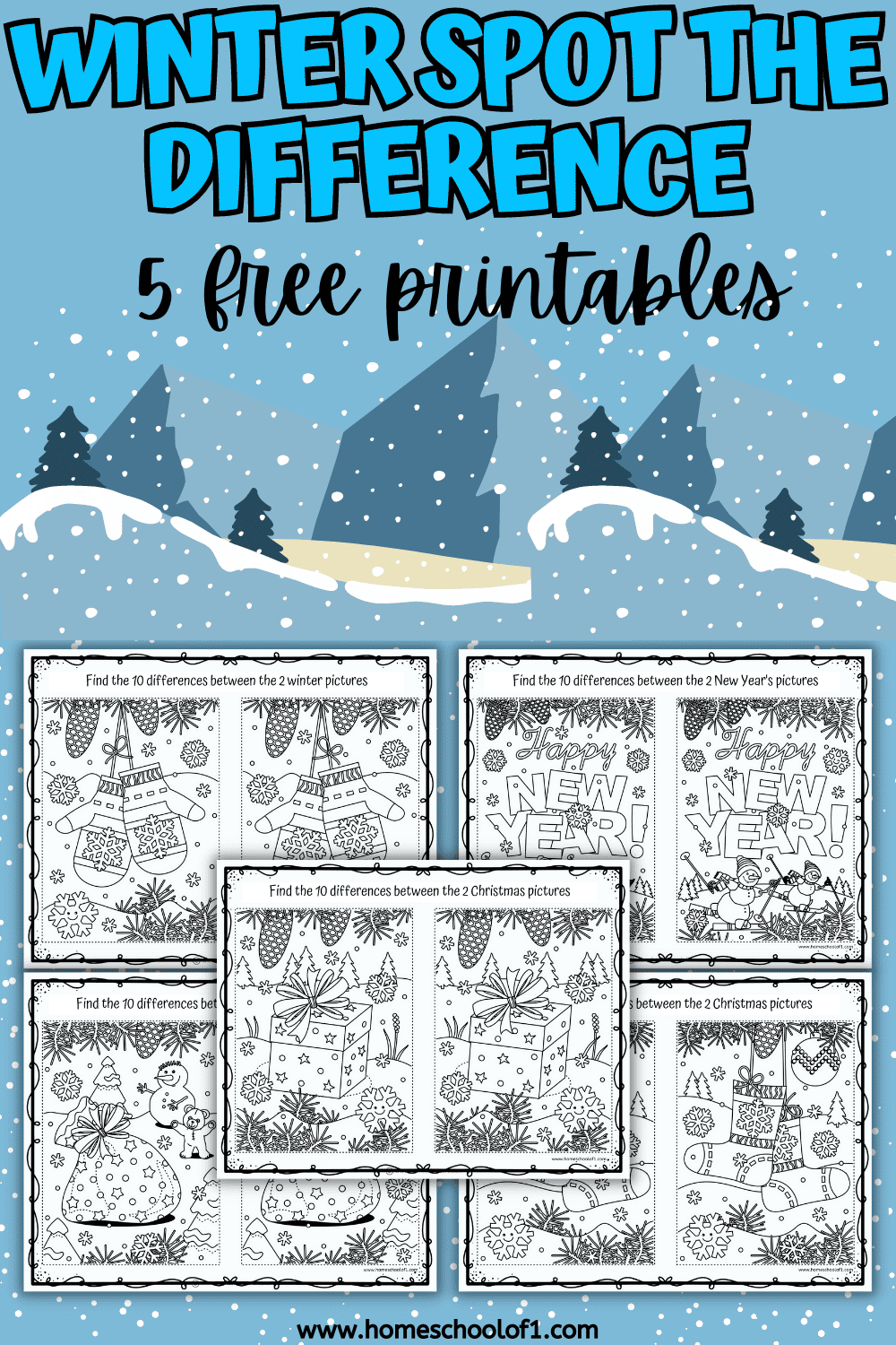 Christmas Spot The Difference Printable - Christmas Spot The Difference Worksheets 