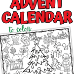 free printable advent calendar to color