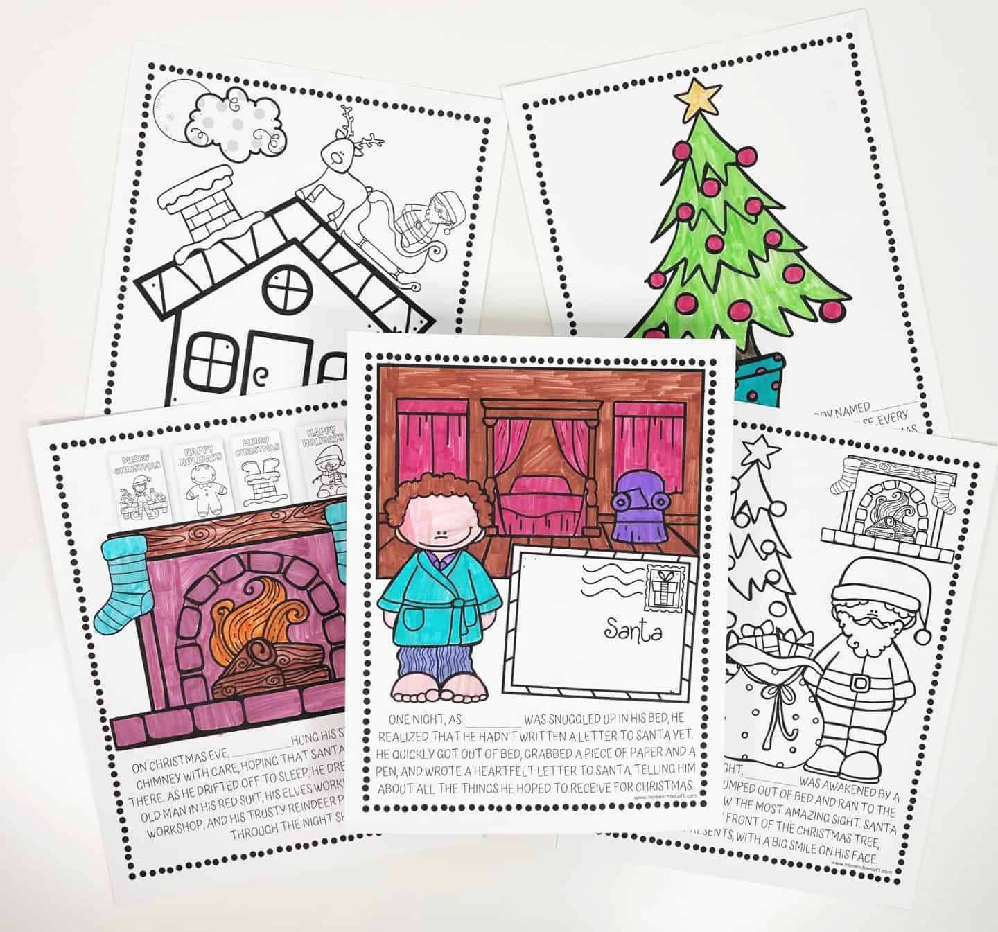 free printable christmas coloring storybook