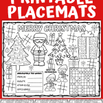 4 Free Printable Christmas Placemats for Fun at the Table