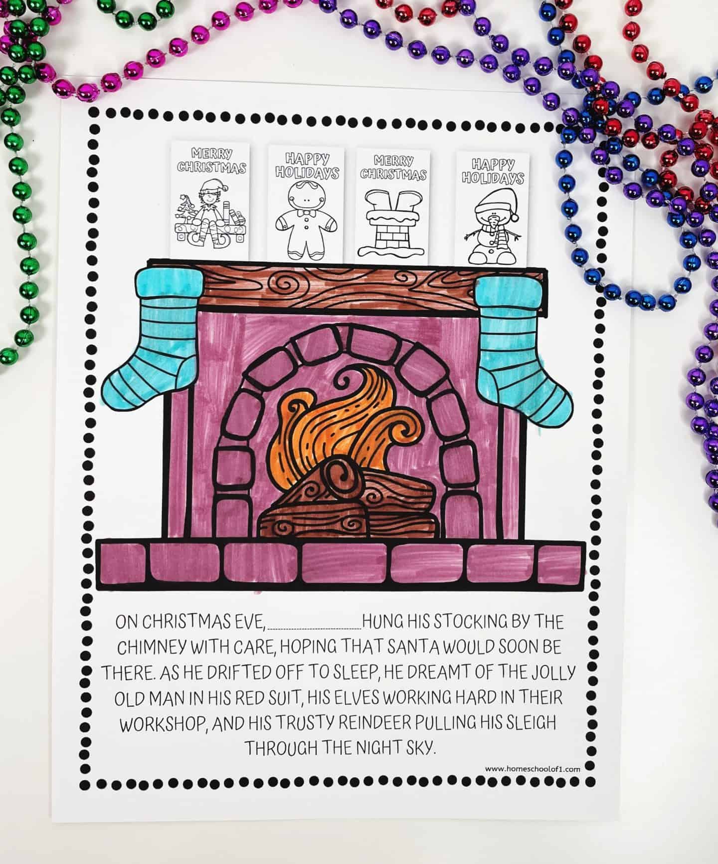 personalized christmas coloring story book