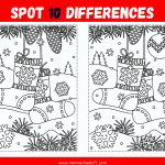 Free Christmas Spot the difference printables