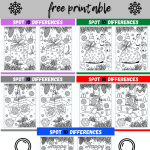 Christmas spot the difference printables
