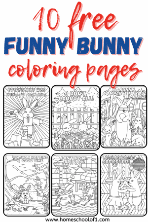 10 Free Funny Bunny Coloring Pages Printables for Kids