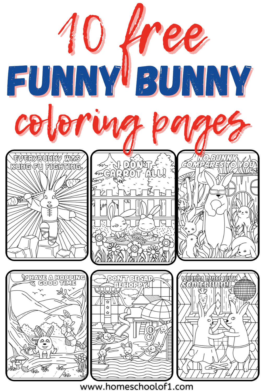 10 Free Bunny Coloring Page Printable