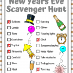 NEW YEARS EVE SCAVENGER HUNT PRINTABLE