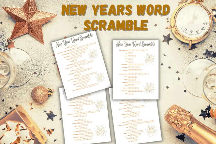 4 New Years Word Scramble With Answers (Free Printables)
