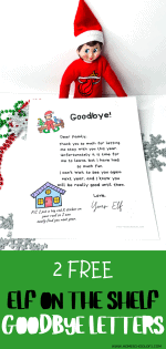 Elf Goodbye Letter Free Printable