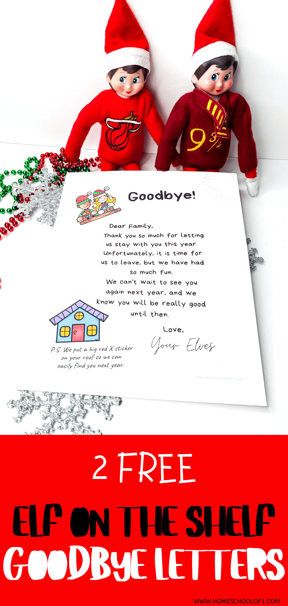 Elf Goodbye Letter Free Printable