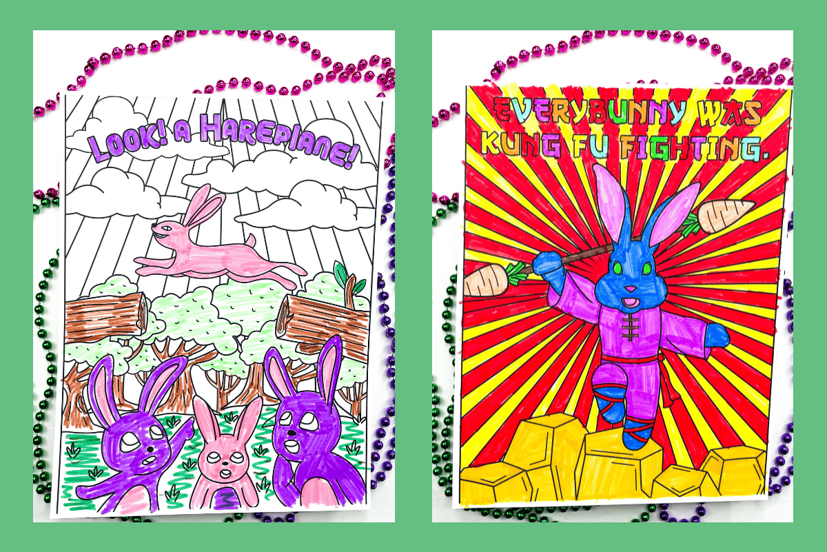 free funny bunny coloring pages