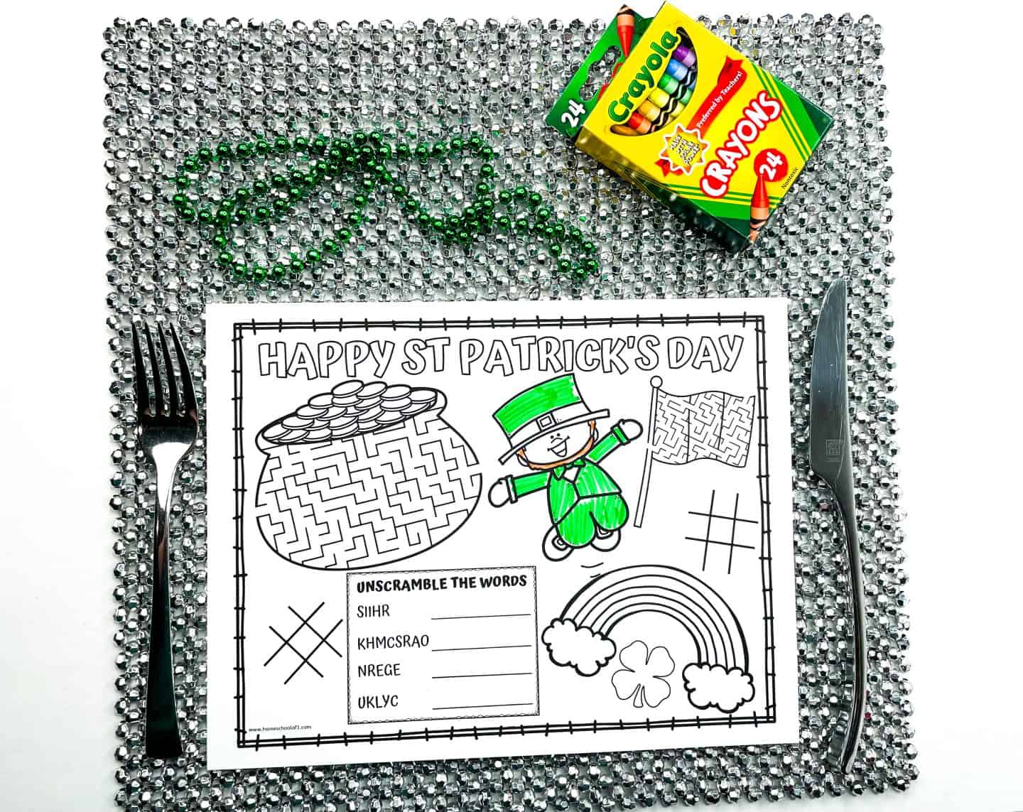 free st patricks day placemats