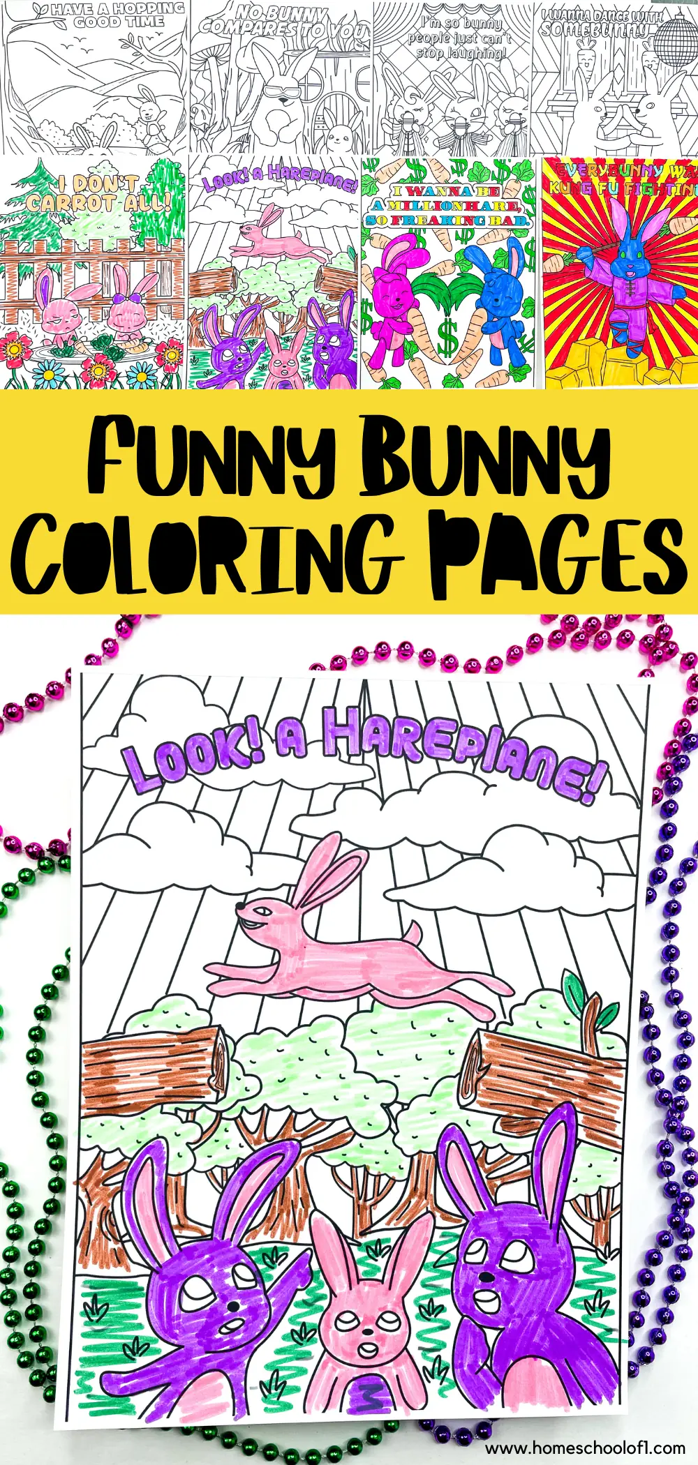 10 Free Funny Bunny Coloring Pages for Teenagers