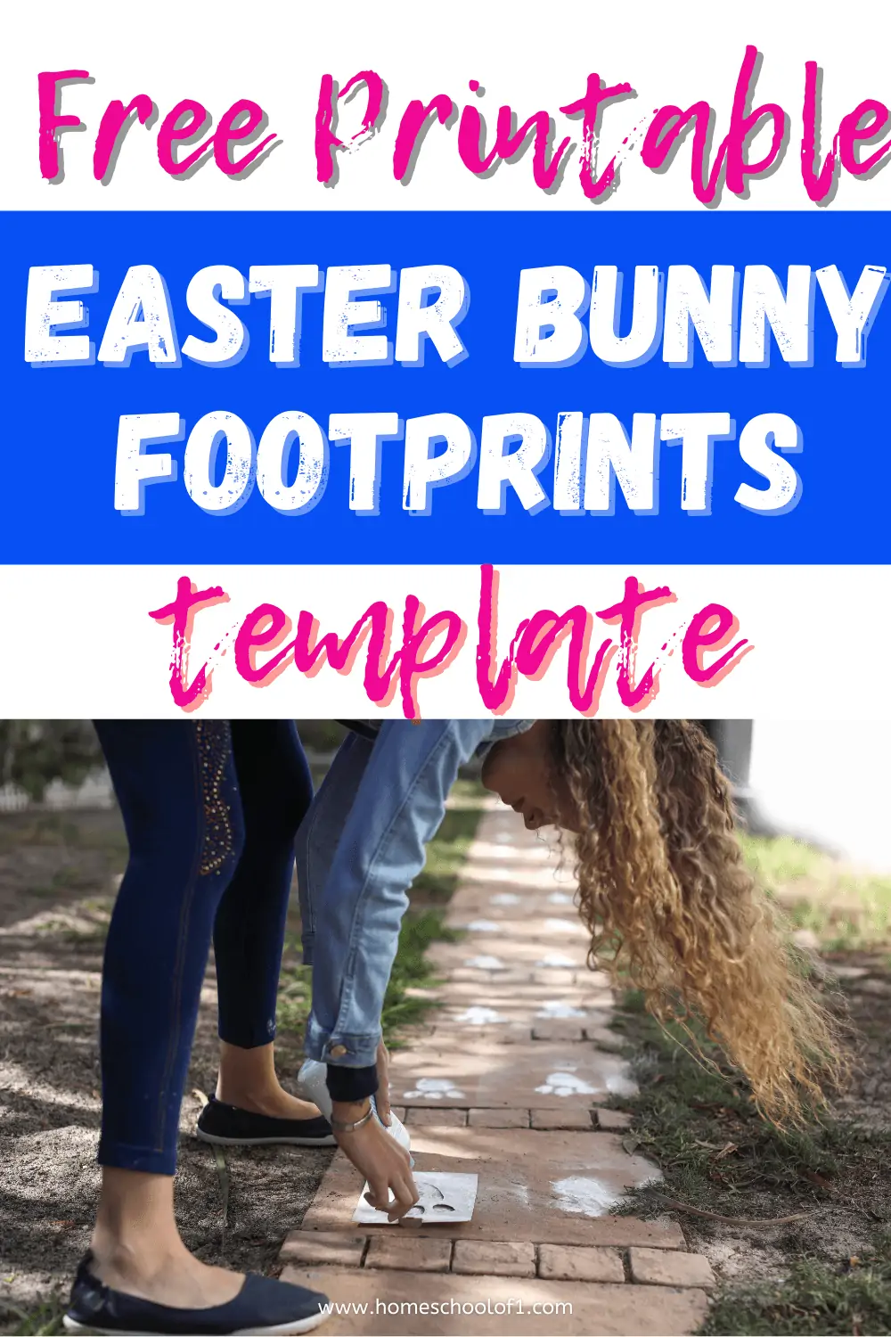 Easter Bunny Footprint Template