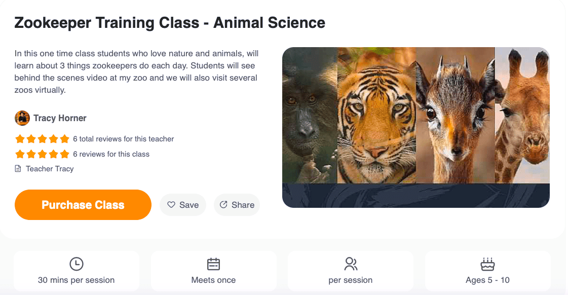 Zookeeper Trainer Class Allschool
