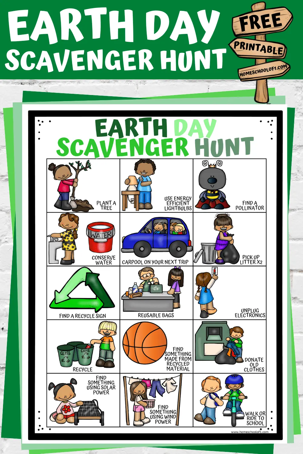 Earth Day Scavenger Hunt printable