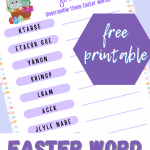 Easter Word Scramble Printable