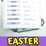easter word scramble printable
