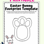 free easter bunny footprint stencil printable