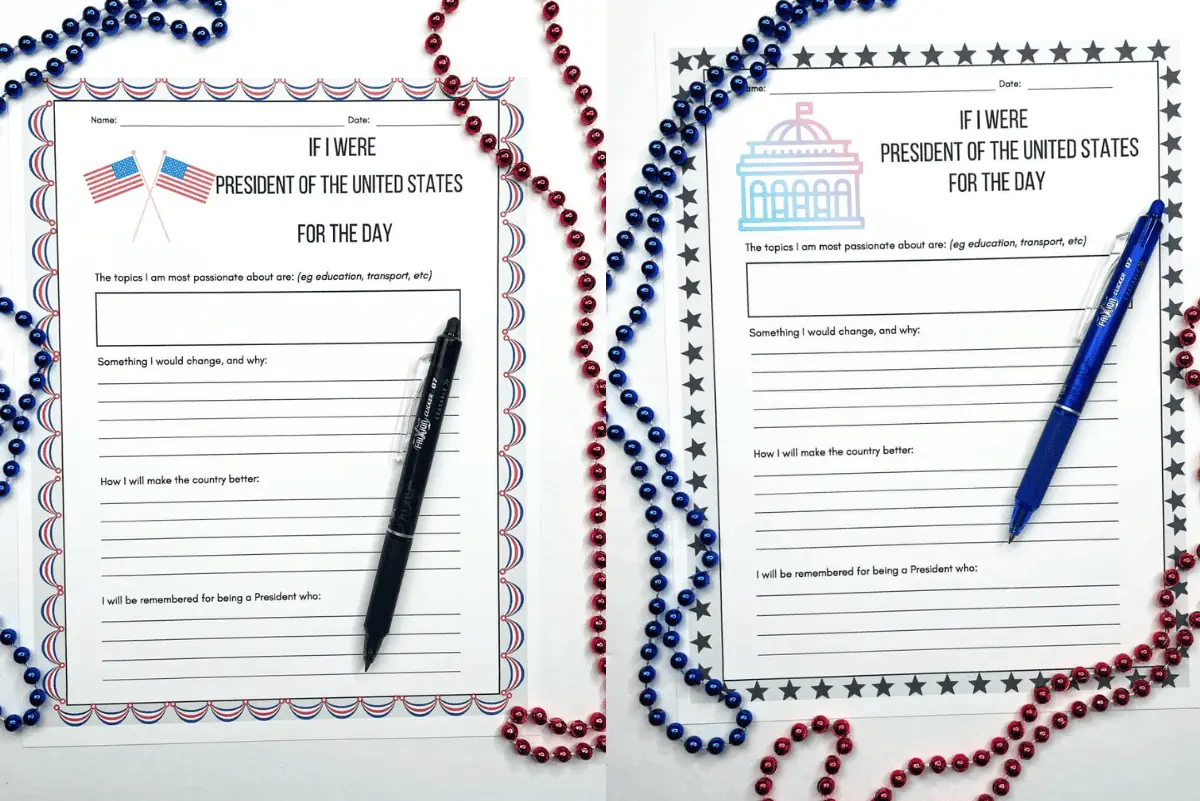 Free If I Were President Worksheet – Have Fun On Presidents Day