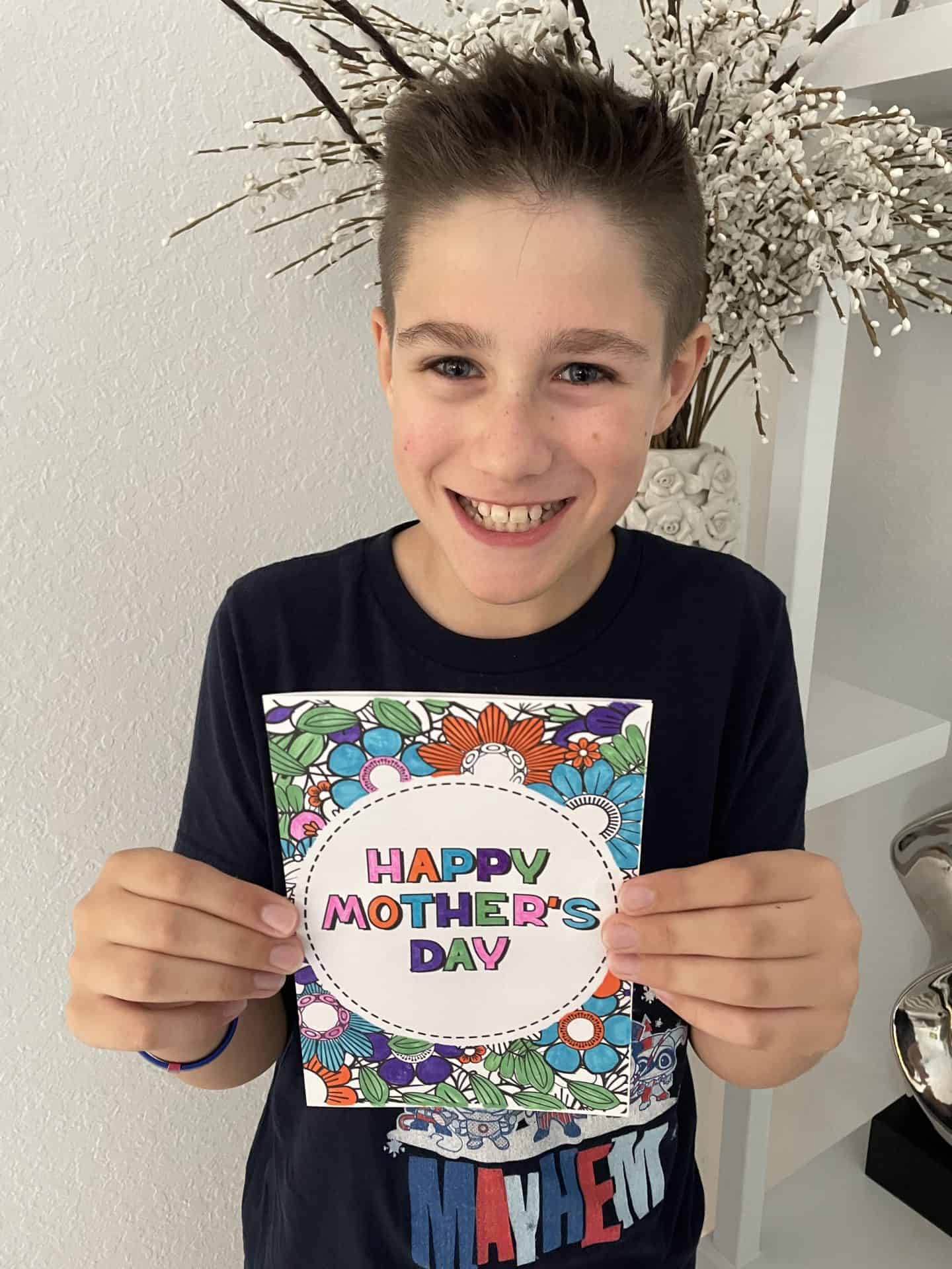 Mothers Day coloring card