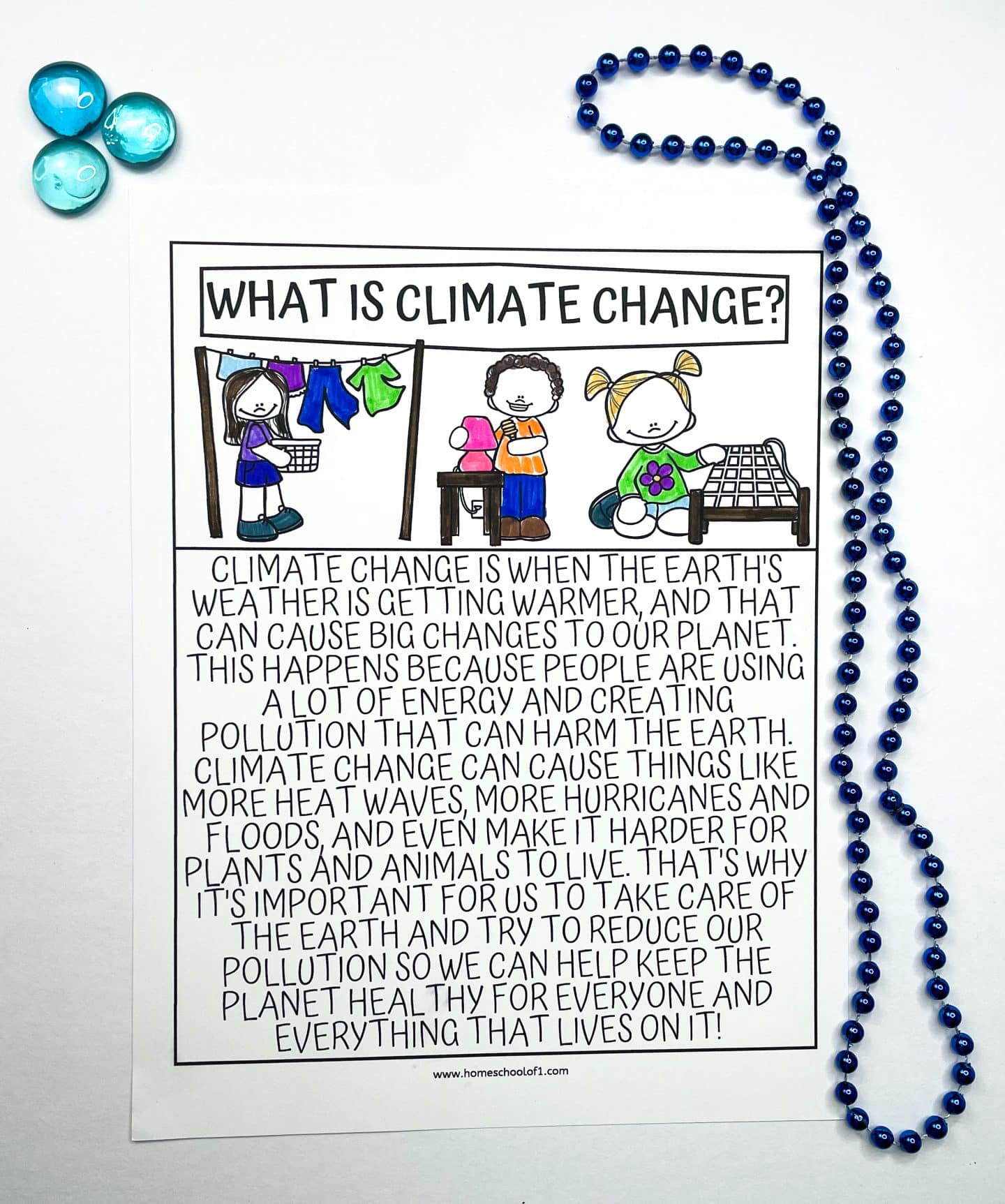 EARTH DAY COLORING CLIMATE CHANGE