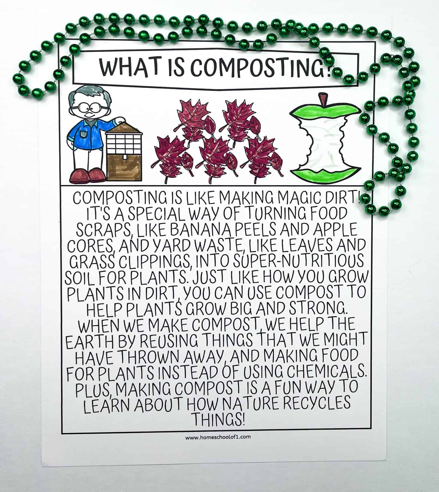 EARTH DAY COLORING COMPOSTING