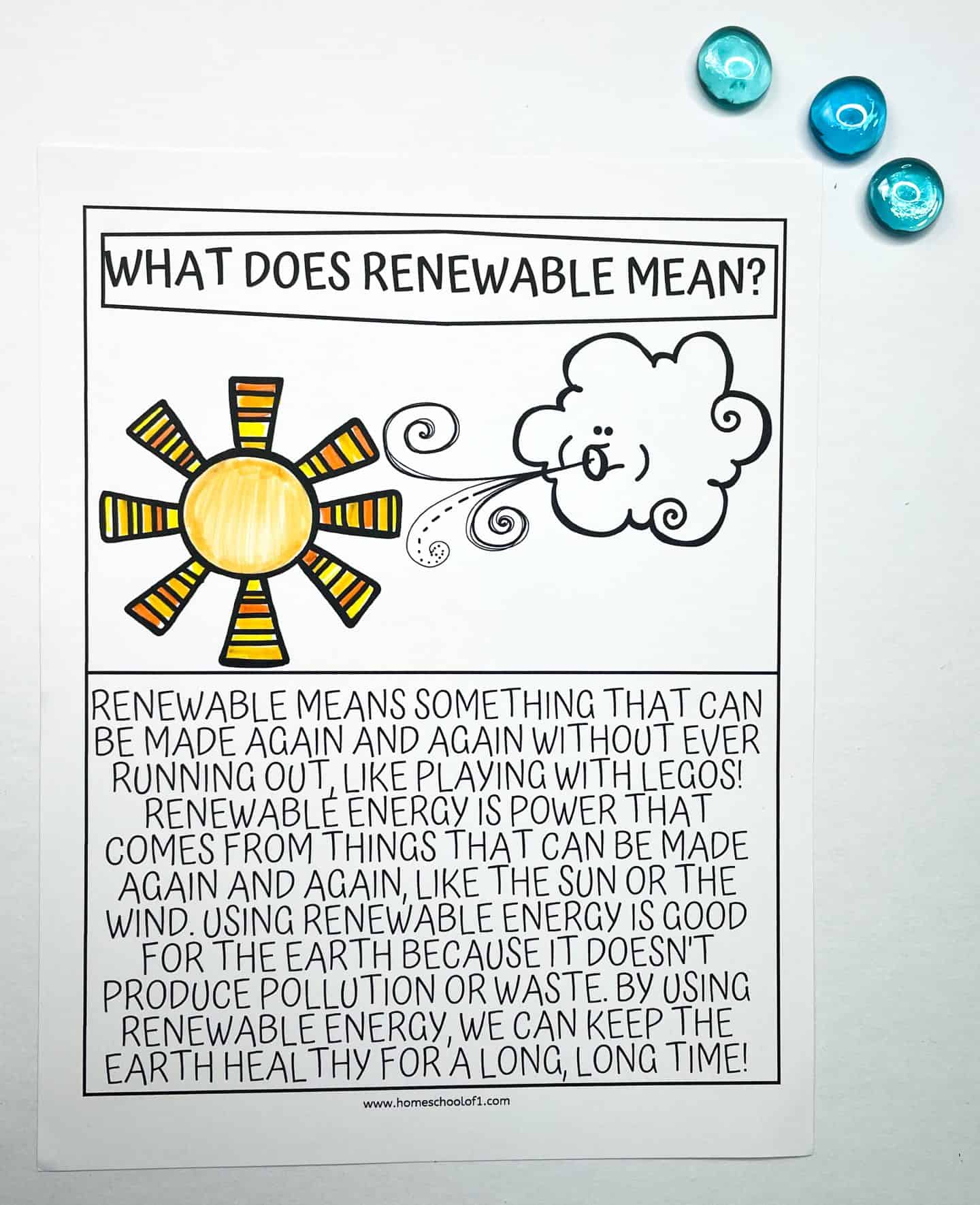 EARTH DAY COLORING RENEWABLE