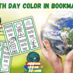 Earth Day Bookmarks to color in