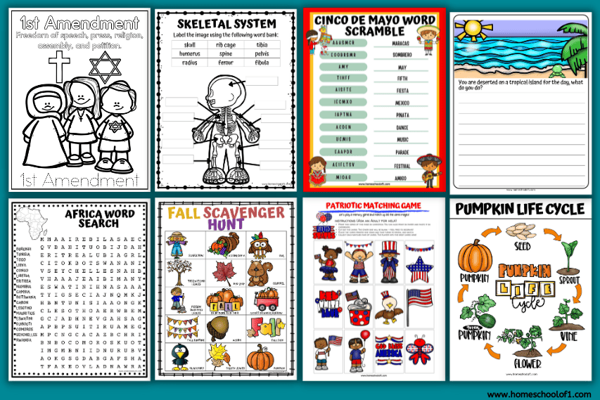 FREE PRINTABLES FOR KIDS