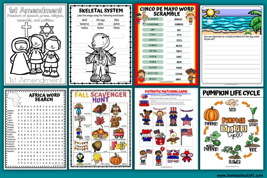 450+ Free Printables For Kids