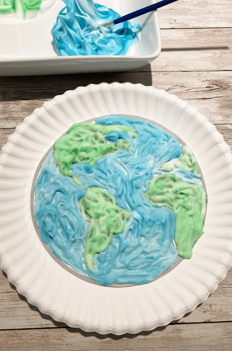 Earth Day shaving foam craft