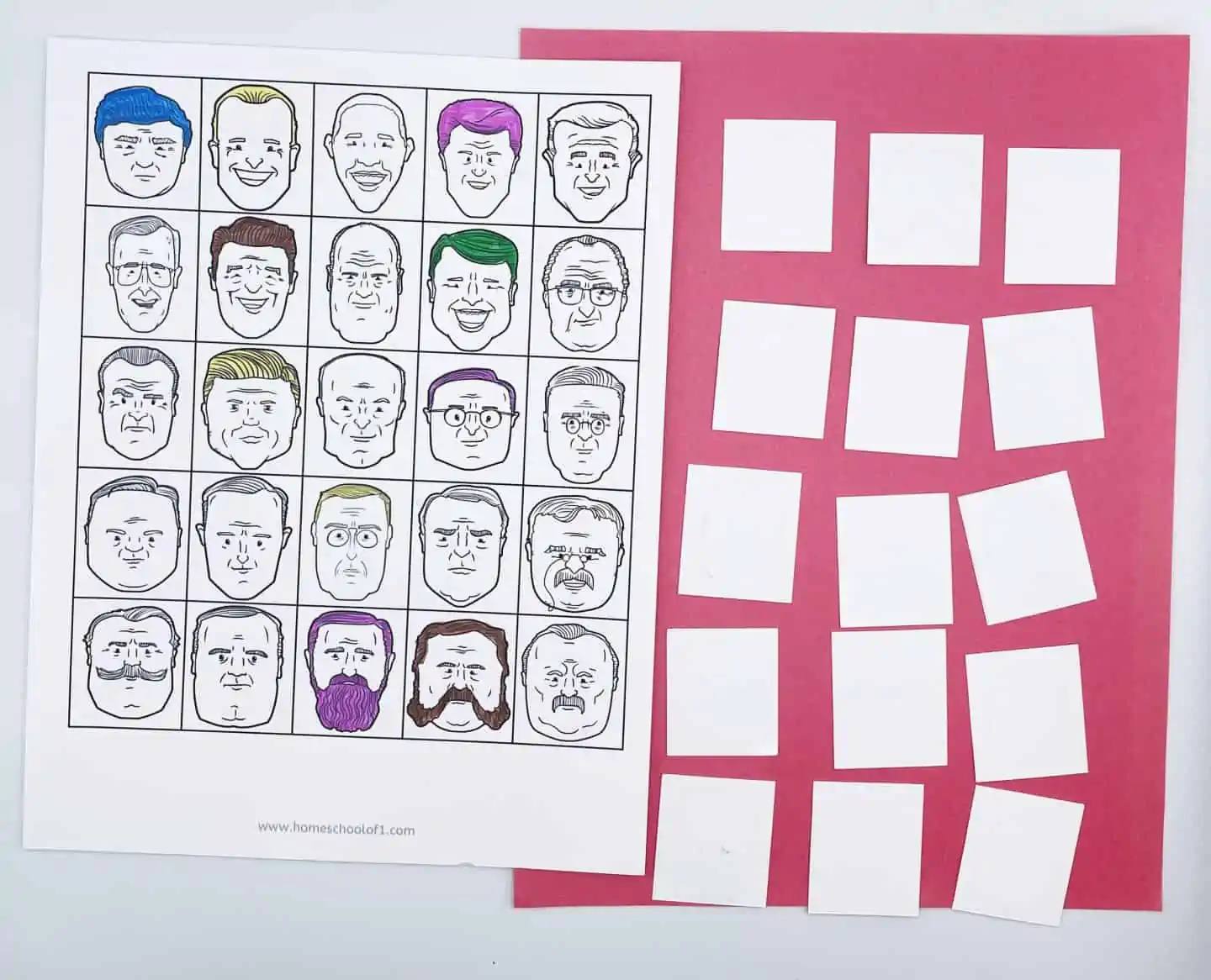 Presidents printable games