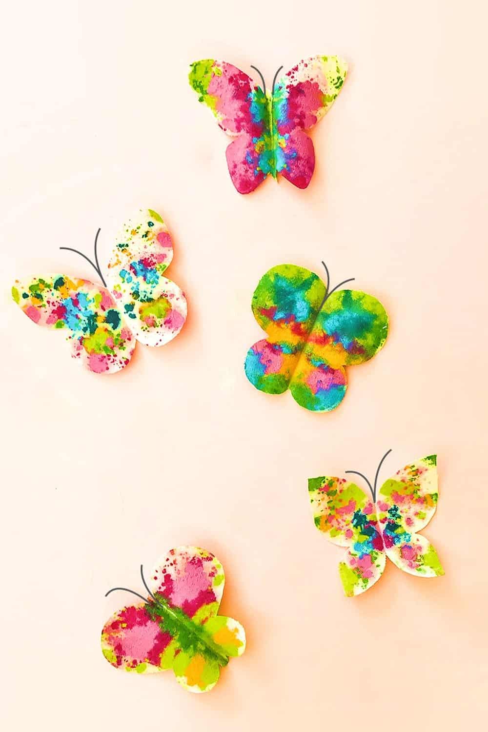 Melted crayon butterfly craft