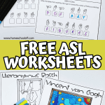 free asl worksheets