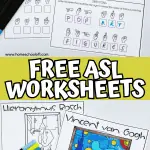 free asl worksheets