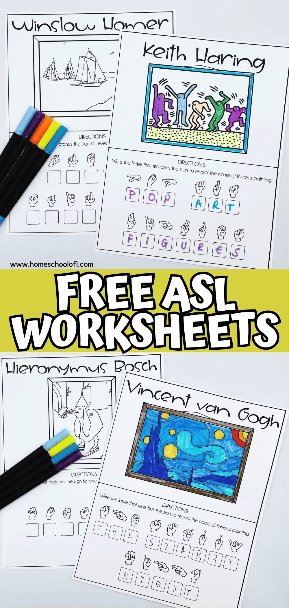 free asl worksheets