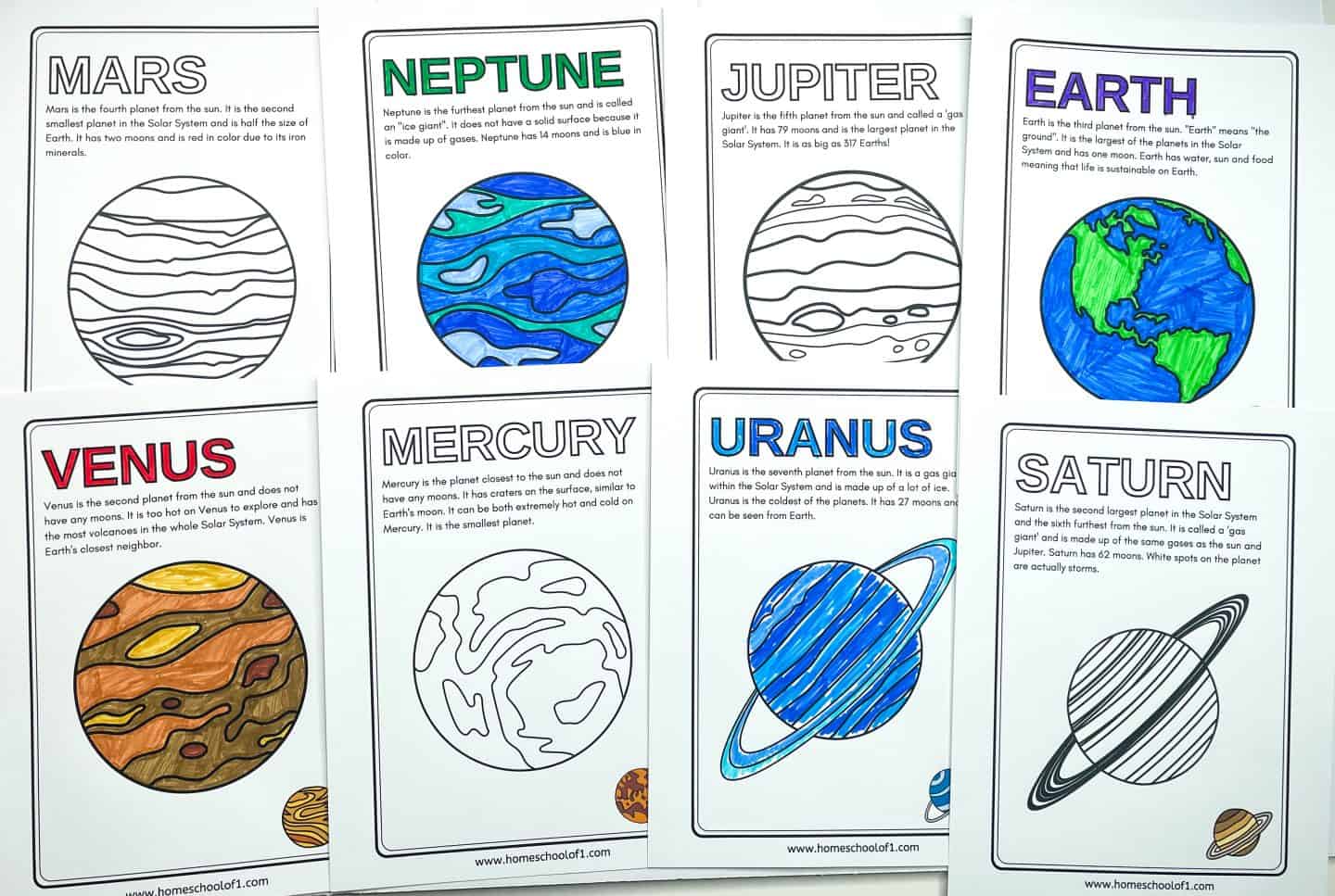 planets coloring pages