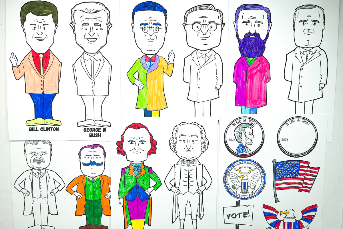 presidents day coloring pages free
