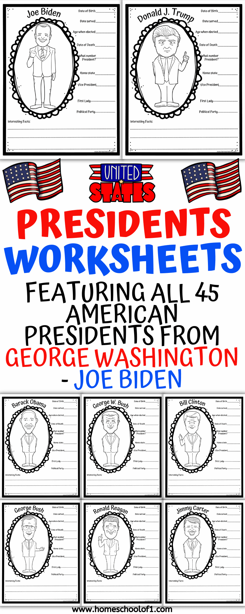 president's worksheets