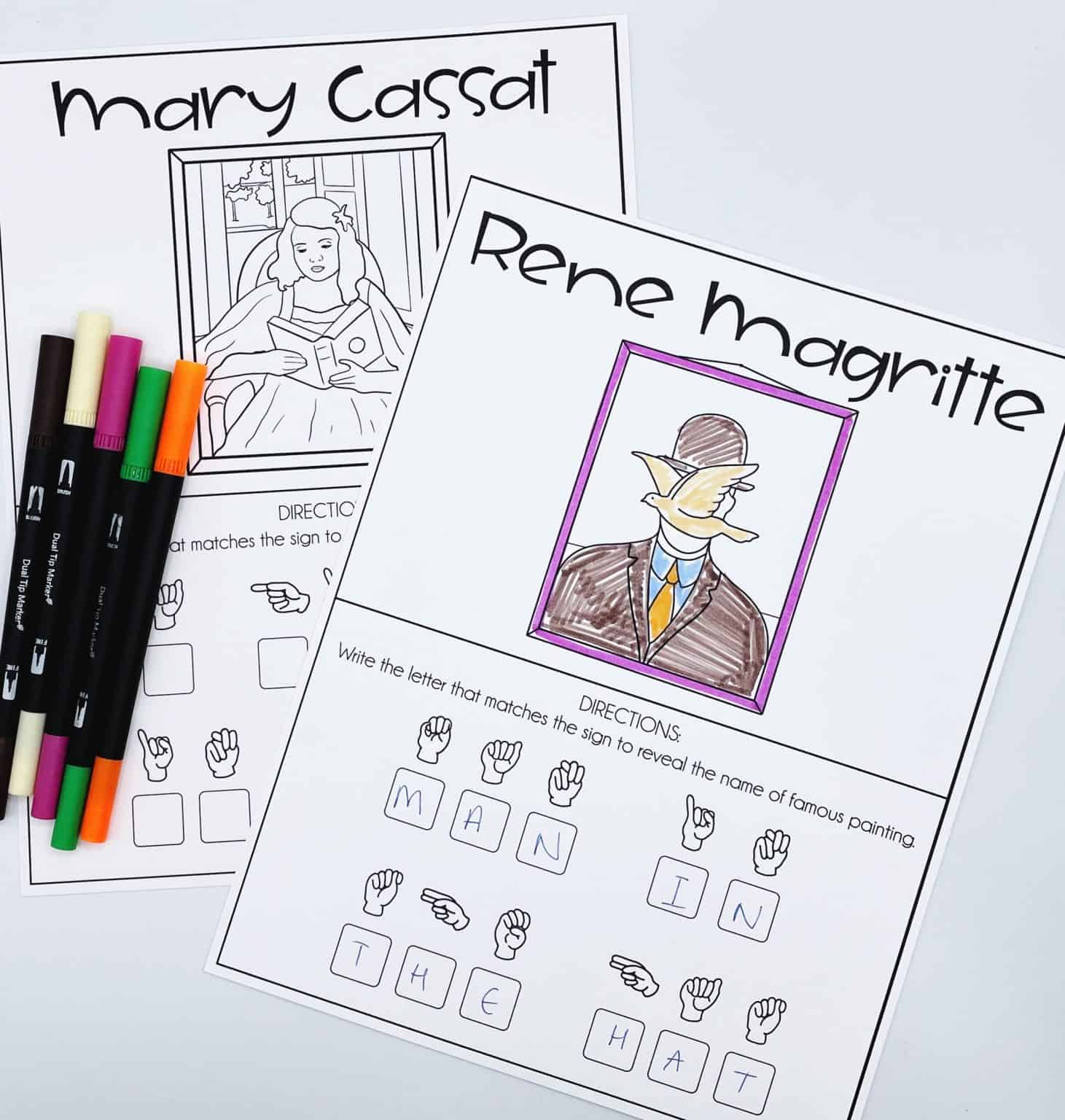 Sign Language Craft Free ASL Worksheets for Kids (Printable Sign Language Activities)
