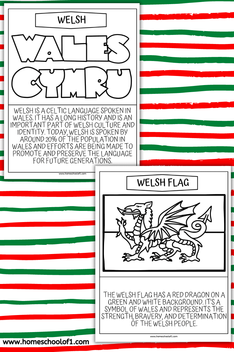 welsh flag colouring page