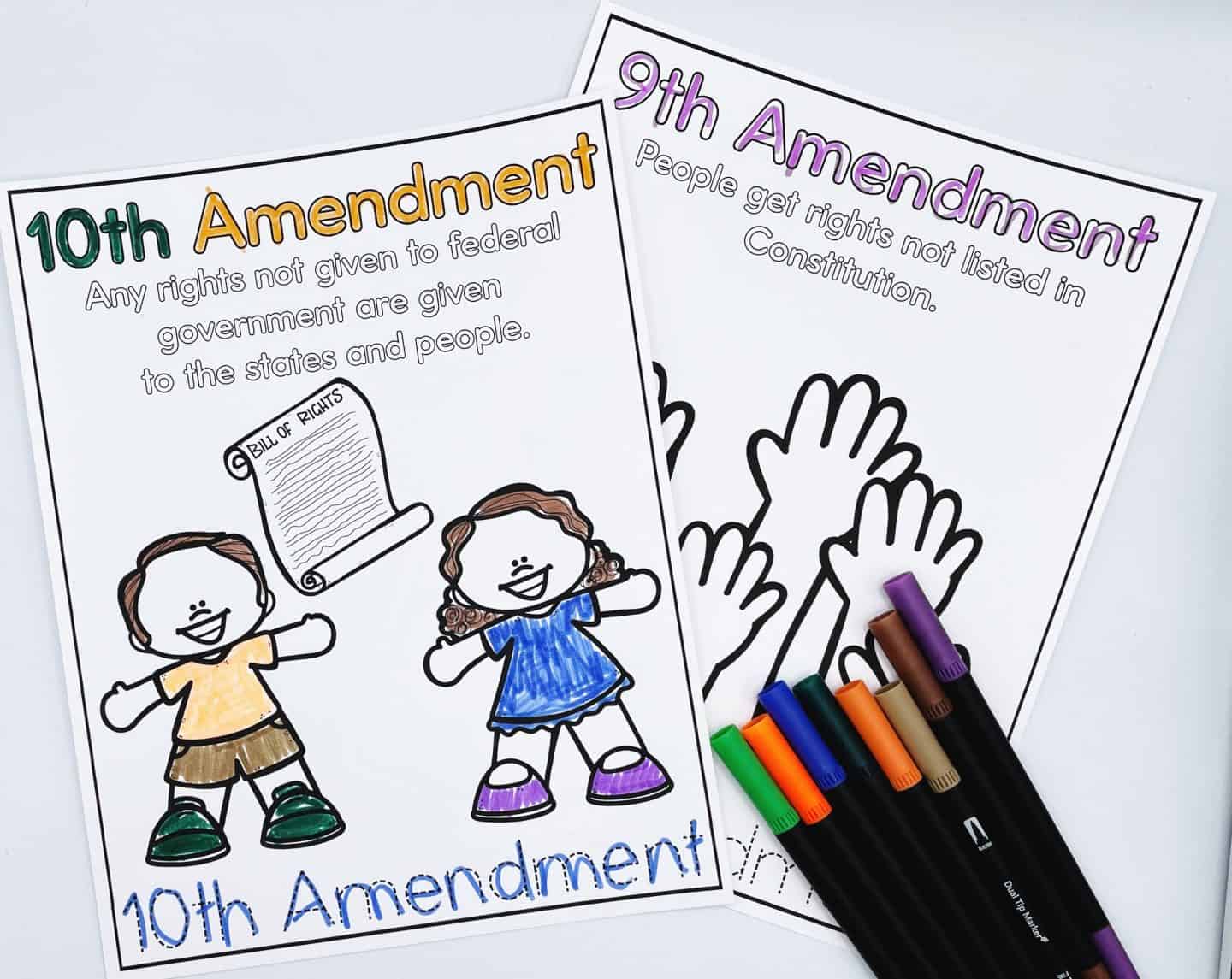 Free Bill of Rights for Kids Coloring Pages Homeschool of One