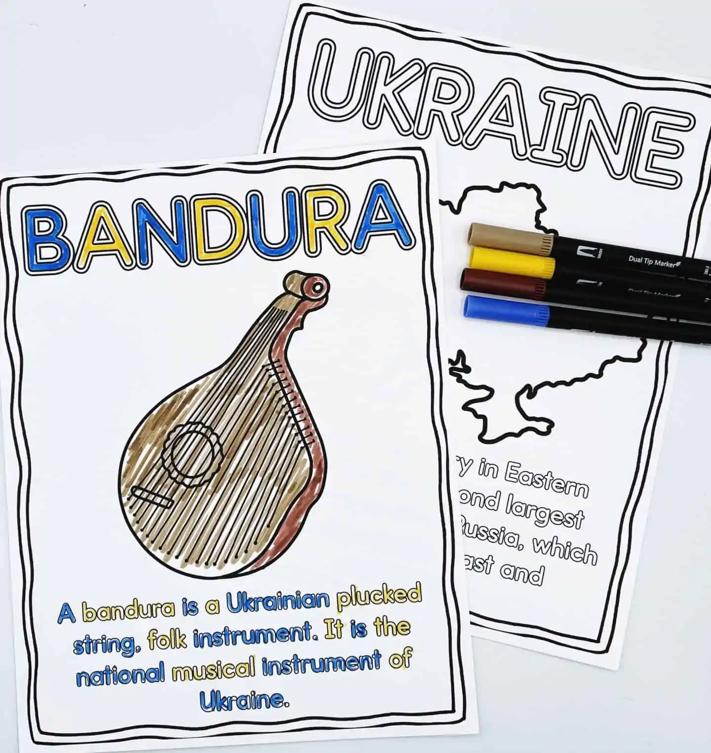 Ukraine Coloring Pages Bandura