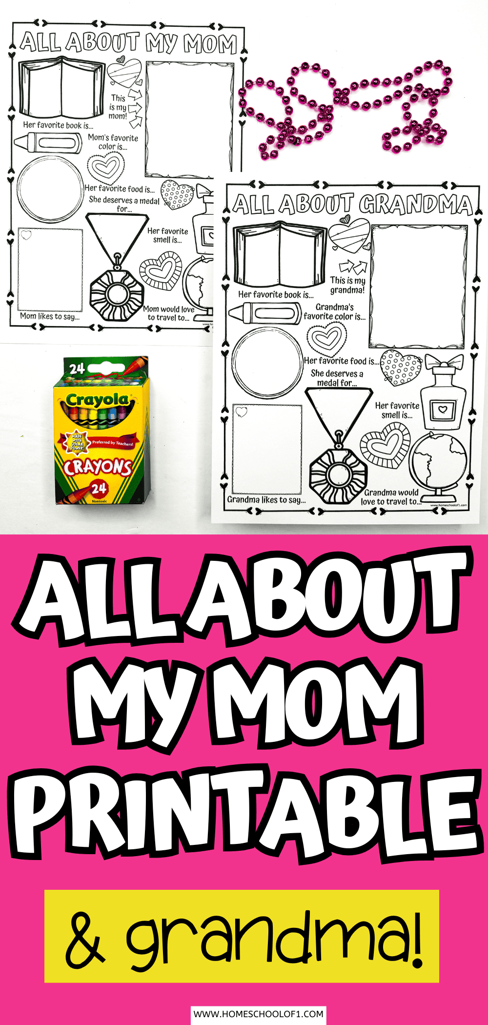 Free All About My Mom Printable for Mother’s Day