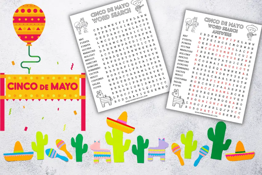 cinco de mayo word search