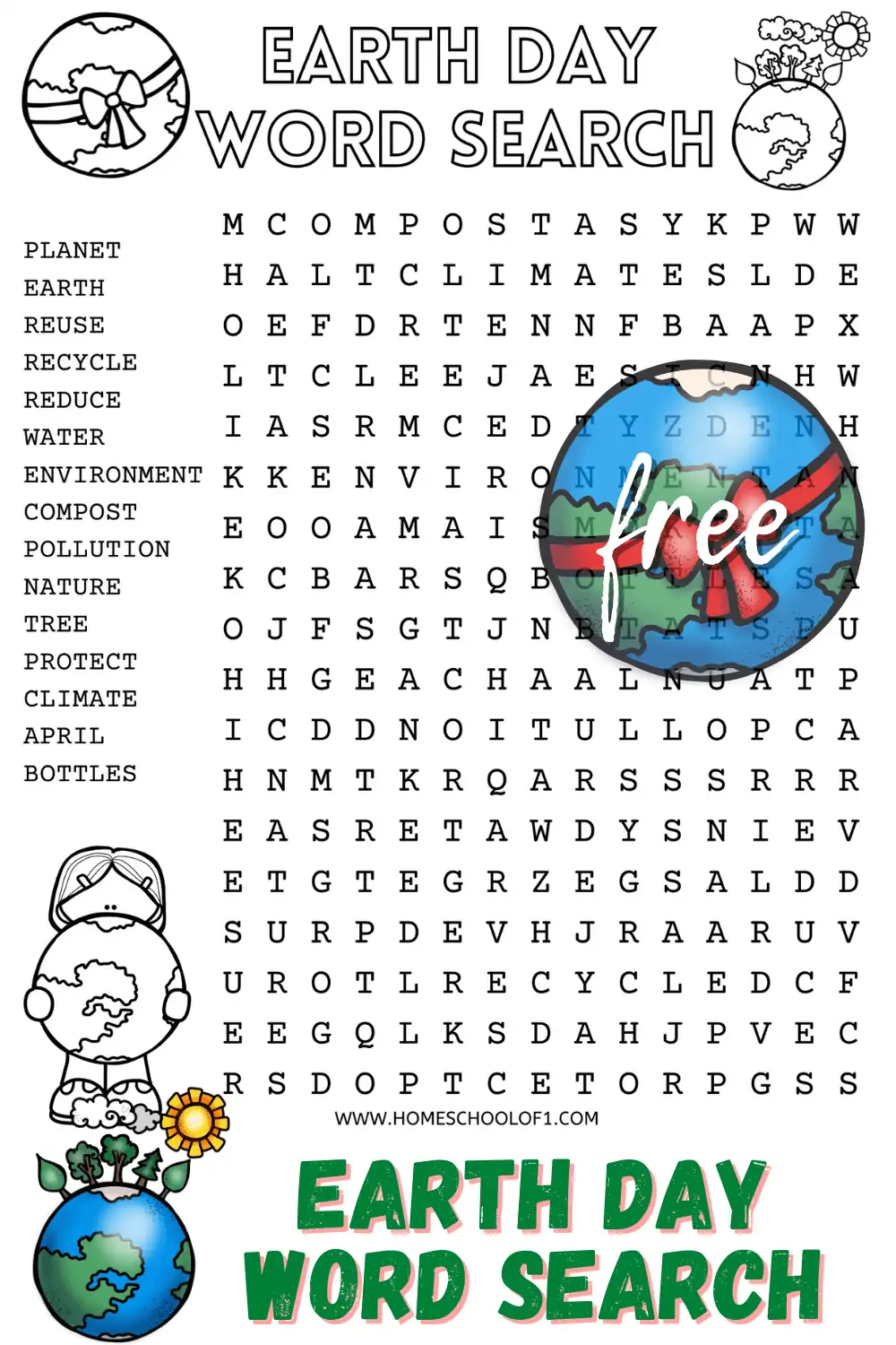 earth day word search