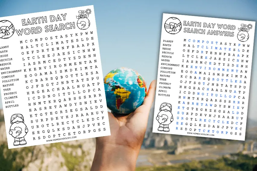 Free Earth Day Word Search To Teach Kids About The Planet