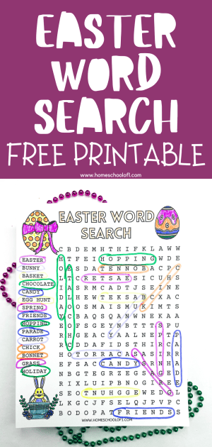 Easter Word Search Free Printable (That Is Not Religious)