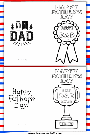 8 Free Printable Father's Day Cards to Color That Dad Will Love